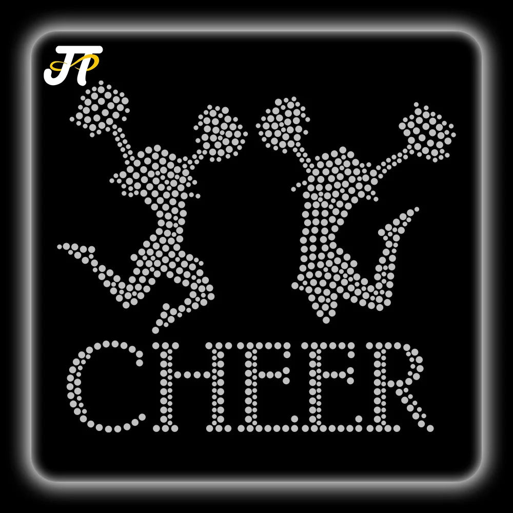 T&J Wholesale Customizable 3D Hot-Fix Diamond Shining Flatback Rhinestone Heat Transfers for Hoodie Shirt Iron-On