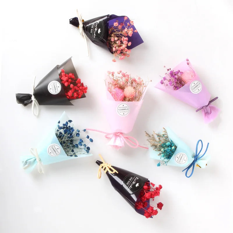 S-G01mini Decoration Creative Dried Flower Bouquet Gift Dry Flowers Bouquets for Valentine's Day Gifts