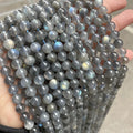 Wholesale 6mm8mm10mm Natural Blue Labradorite Bead Gemstones Polished Loose Round Beads Reflecting Blue Light Labradorites