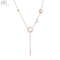 High Quality Wholesale Design Simple Beautiful LOVE Fine Jewelry 18K Solid Gold Real Natural Diamond Drop Necklace For Couple