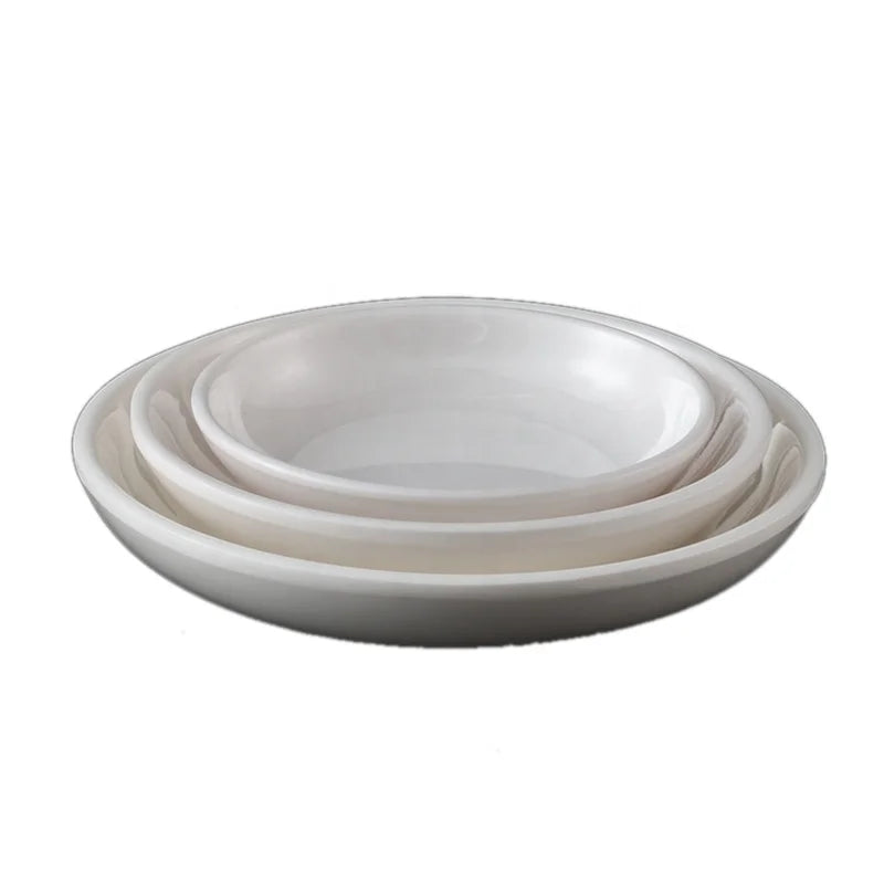Wholesale Seasoning Dipping Dish White Melamine Japanese Sushi Soy Sauce Dish