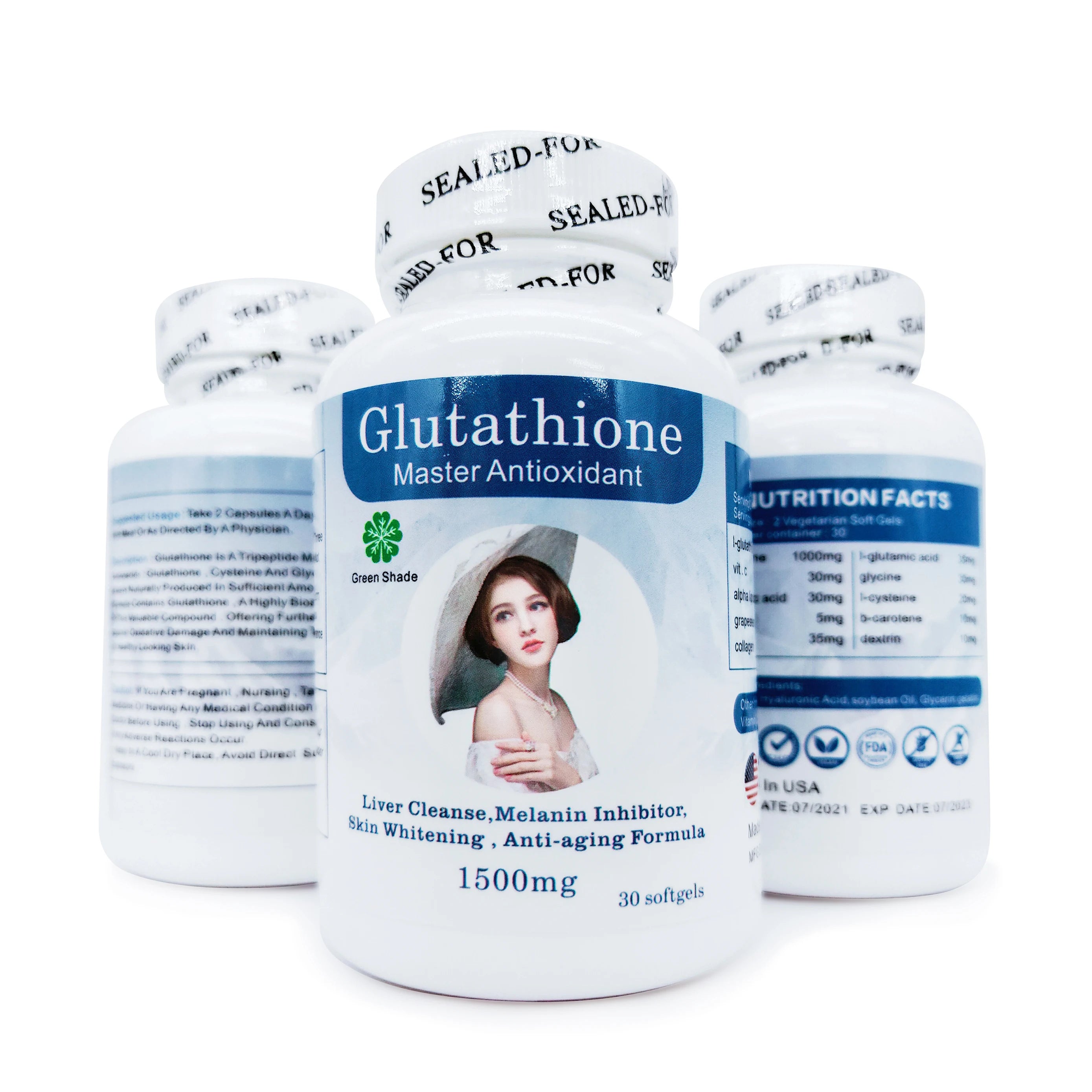 Effective Skin Whitening Supplements Vegetarian Whitening Pills Capsules Antioxidant Pigmentation Capsules Light Spot