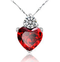 Red White clear Snowfake Types Necklace Pendant Diamond 925 Sterling Silver Necklace Pendants Charm for Women