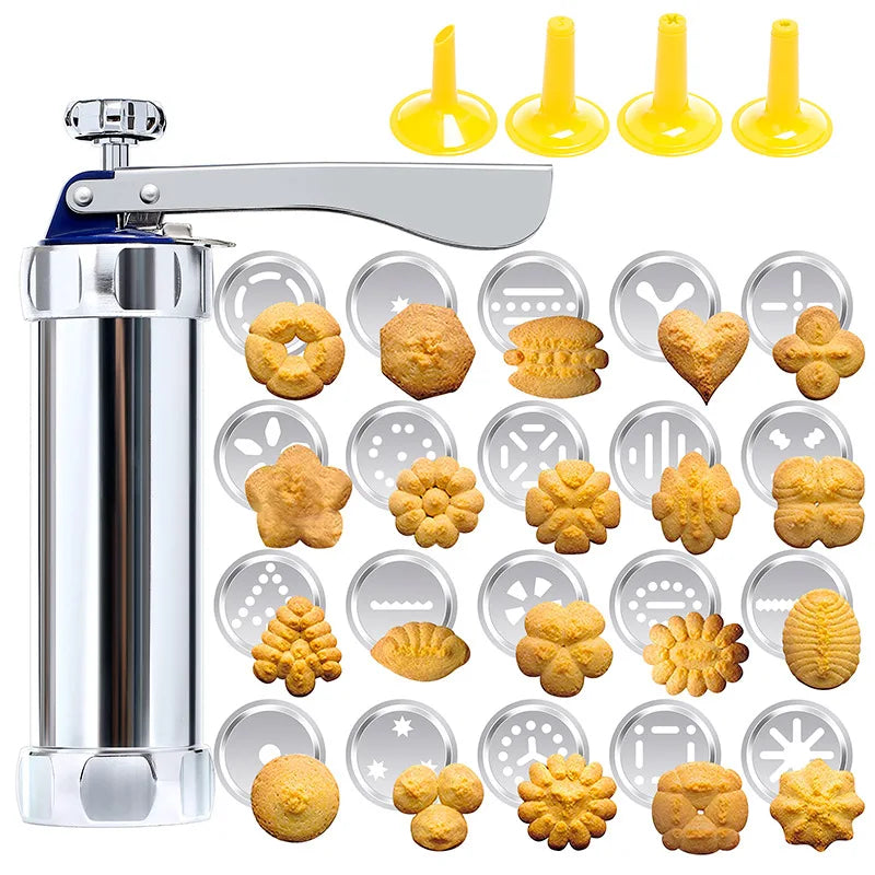 Aluminum Alloy Cookie Gun Squeezer Cookie Machine Cream Baking Tool Household Set Mold