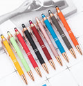 Press the Adhesive Spray Touch Screen logo Pen Student Writing Gift Advertising Pen Multi-color Press Metal Ballpoint Pen