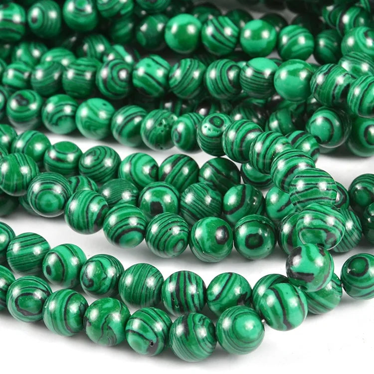 Wholesale Bulk Natural Loose Malachite Beads  6mm Agate Natural Stone Beads for Jewelry Making