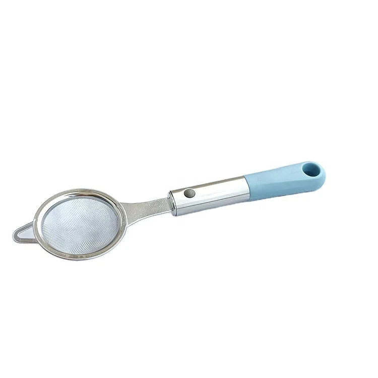 Mini Metal Round Hole Basket Fine Mesh Eco-Friendly PP Handle Strainer Home Kitchen Family Commonly Used Tools