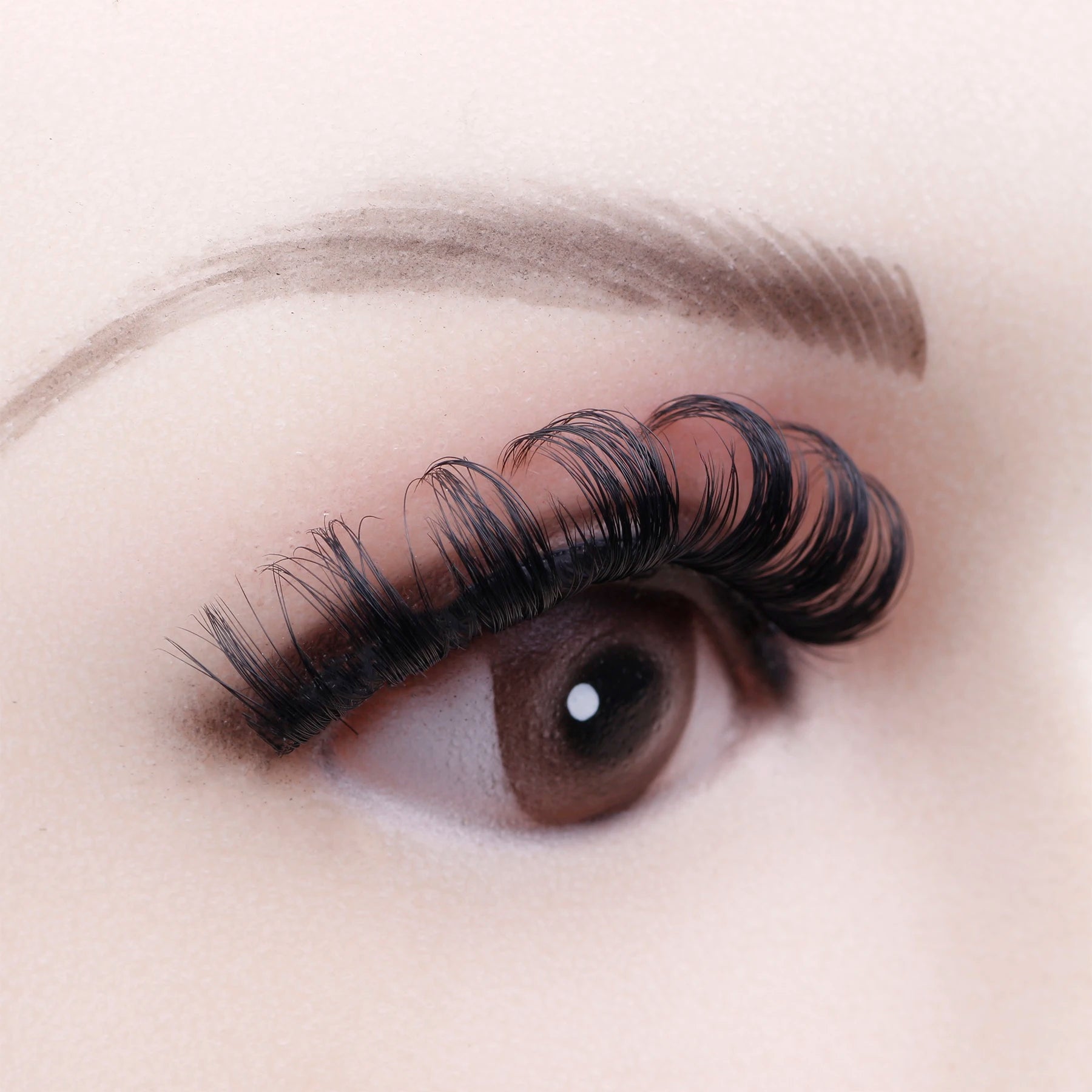 FX-S210 Natural False Eyelashes 10 Pairs Synthetic Hair Russian Full Strip Eyelashes Customize Lashes DD Eye Lashes Wholesales