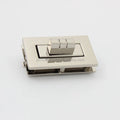 2023 Custom Metal Gold Silver  Purse Snap Lock Handbag Hardware Clasp Push Closure Rectangular Turn Twist Lock Bag Lock