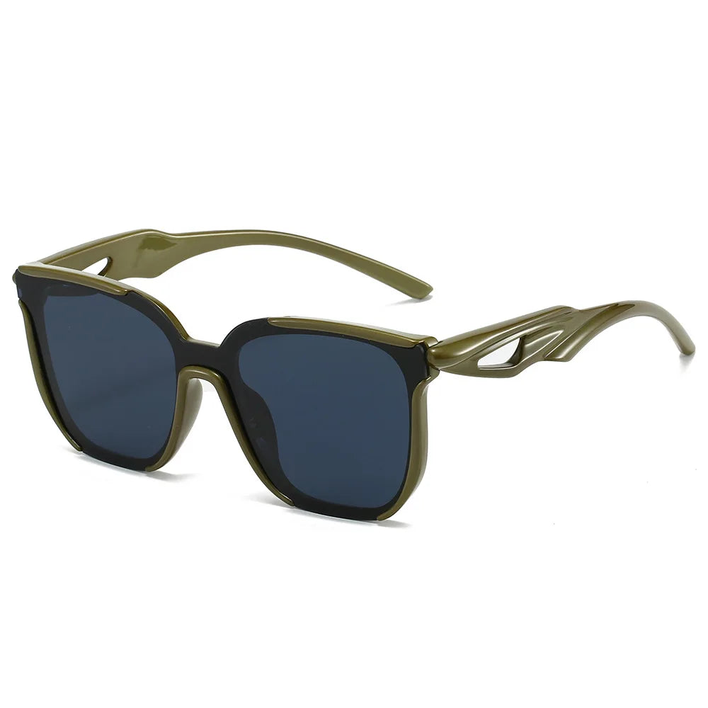 Summer New Arrival Advanced Women Europe Style Full Frame Sport Riding Anomaly square Frame Sunglasses for Outdoors