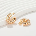 Trendy Earrings for Women Elegant Drop Oil Copper Alloy Zircon Hoop Earrings 18K Gold-Plated Wholesale Fashion Jewelry for Women