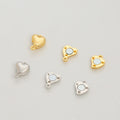 Alloy 18K Gold Plated Necklace Clasp Jewelry Finding Clasp DIY Creative Brushed Love Shape Clasp