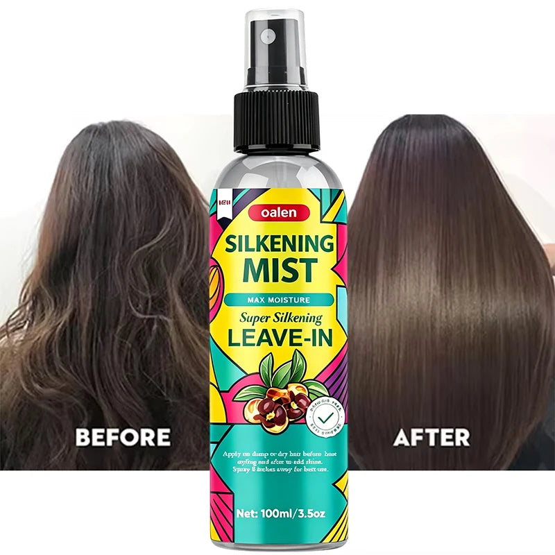 Luxfume 100ml 3.5oz Custom Logo Hair Shine Mist Spray with Strong Hold & Anti-Frizz for Soft & Silky Finish and Safe Formula