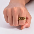 BM Jewelry Wholesale 10mm Wide Adjustable Stainless Steel Chunky Gold Chain Rings for Men's Daily Life MegaBDM