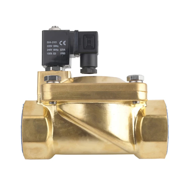Large Diameter  3/8~2 Inch High Temperature Electromagnetic Valves Waterproof Laboratory Equipment Oil Solenoid Valves
