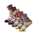 Wholesale Winter Warm Socks Wool Thick Knit Vintage Cozy Quarter Socks for Women