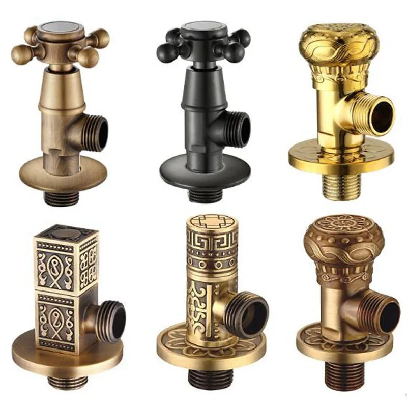 Shower Valve Bathroom Antique  Angle Valve Stop Water Shut Off Valve Shower Flow Control Valve