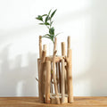Home Office Indoor Desktop Decor Hydroponic Glass Propagation Station Plant Terrarium Driftwood Drift Wood test Tube Vase