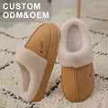Custom Fashion Comfort 2025 New Winter Fur Fluffy Fuax Suede Soft Thick EVA Shoes Outsole Cloud Ladies Slides Slippers for Women