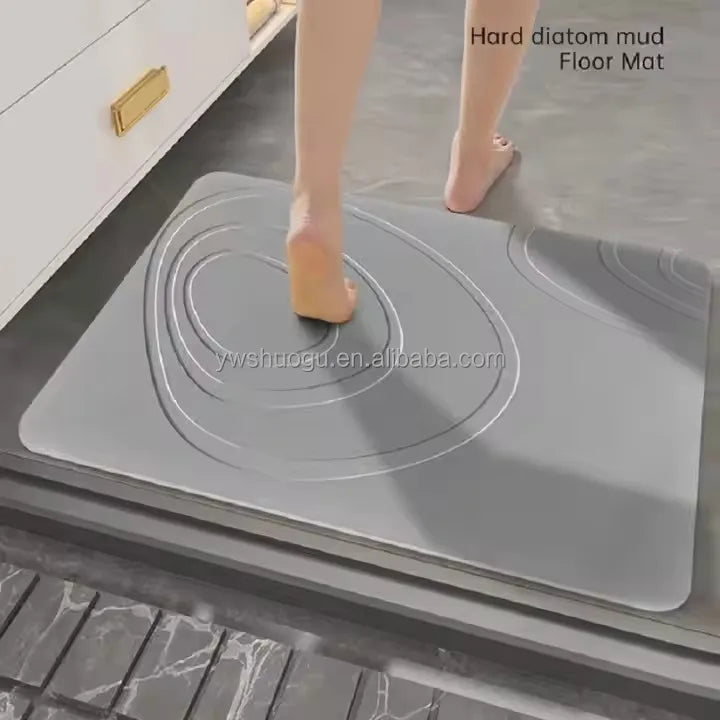 Modern Handmade Anti-Slip Microfiber Diatomaceous Earth Floor Mat Mud Absorbent Bathroom and Kitchen Mat for Home and Hotel Use
