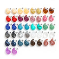 New Trendy Earring 18K Gold Plated Water Drop Colorful Natural Resin Stud Earring Wholesale Stainless Steel for Women
