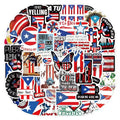 60PCS Cool Fashional National Flag Decals Puerto Rico Sticker