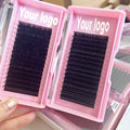 Wholesale Cashmere Individual 0.02 0.03 0.05 0.07 PBT Eyelash Extensions Wholesale Private Label Dark Matte Lash Extensions