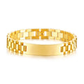 Custom Name Women's Stainless Steel Bracelet with Gold Plating for Gift and Anniversary BR-409