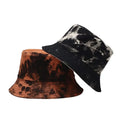 2024 Unique Tie Dye Double Sided 100% Pure Cotton Fisherman Hat Wholesale Irregular Printing Bucket Hats Hip Hop Visor Cap