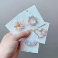 Cute Hairpin Women Crystal Rhinestone Pearl Heart Shape Hair Pins Accessories Luxury Fashion Moon Flower Hair Clip for Girls