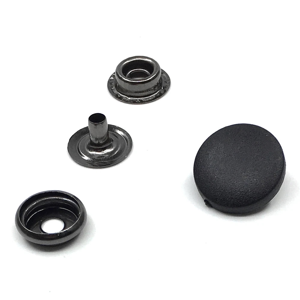 Snaps 15/17 mm Top Cover Black White Material Buttons Plastic Snap Leather Rivets Button T 3 T 5 T 8 Buckle 500 Sets/bag