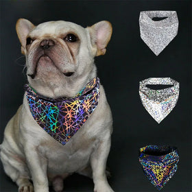 GMTPET OEM Reflective Polyester Christmas Custom Print Personalized Triangle Scarf Dog Bandana