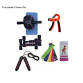 Abdominal Core Strength Training Push-Up Five-pieces Set Exercise Wheel Ab Workout Abdominal Ab Wheel Roller Set