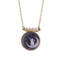 Top Selling Cat Star Moon Necklace Silver Jewelry Set With Cameo Stone and Pearl in Tik Tok
