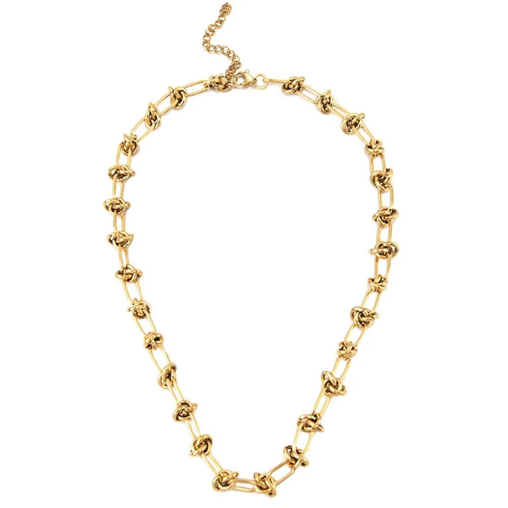 2022 New 18k Gold & Sliver 925 Jewelry Women's Trendy Stainless Steel Long Link Chain Custom Necklace