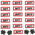 Stock Mini  Iron on Backing Funny Embroidery Personality Type Abbreviation Letter Patch for Luggage Tag Bag Decoration