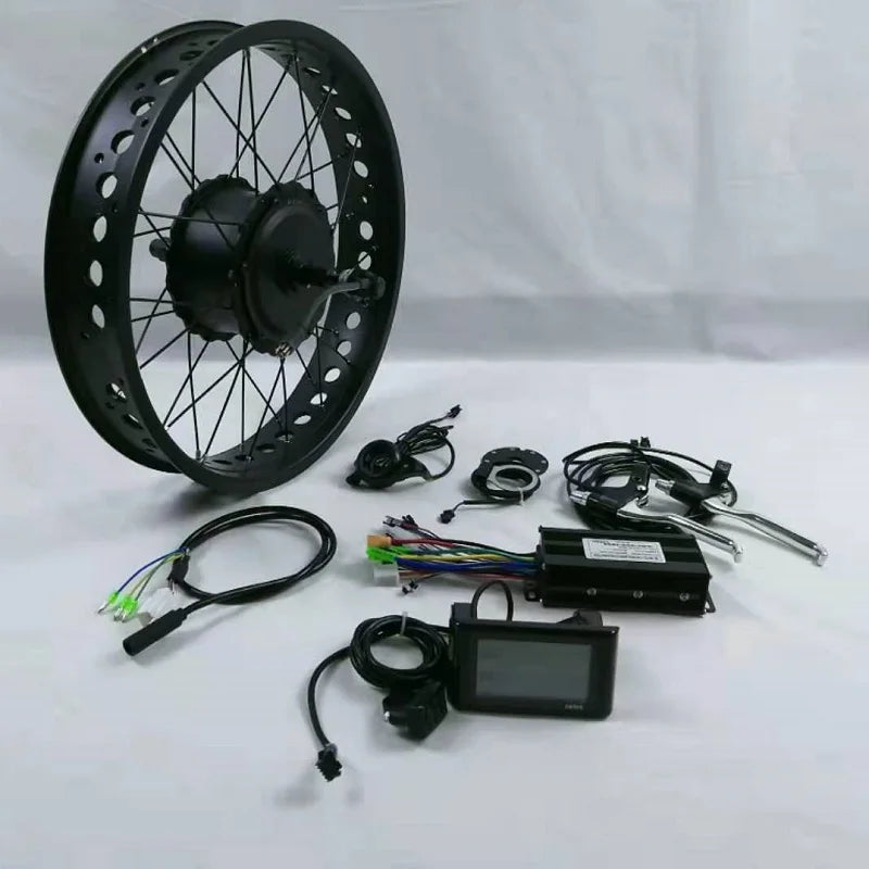 Fast Delivery Popular 20" 26"x 4.0 Wheel 48v 750w Fat Tire Kit Electric Kits Super Power Hub Motor Snow Ebike Conversion Kit