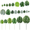 E07411Hot Sale Wedding Shop Backdrop Silk Plant Leaves Artificial Plant Leaf Monstera for Decor