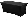 Custom Size White Spandex Table Cover Stretch Spring Rectangular Outdoor Tablecloth for Patio Picnic Wedding & Dining-4/6/8Ft