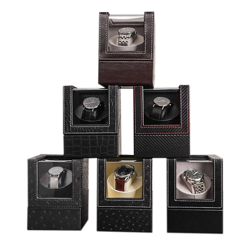 Automatic Single  Watch Winder Box With Super Quiet Motor in Wood Shell Case for Men's and Women's Watches