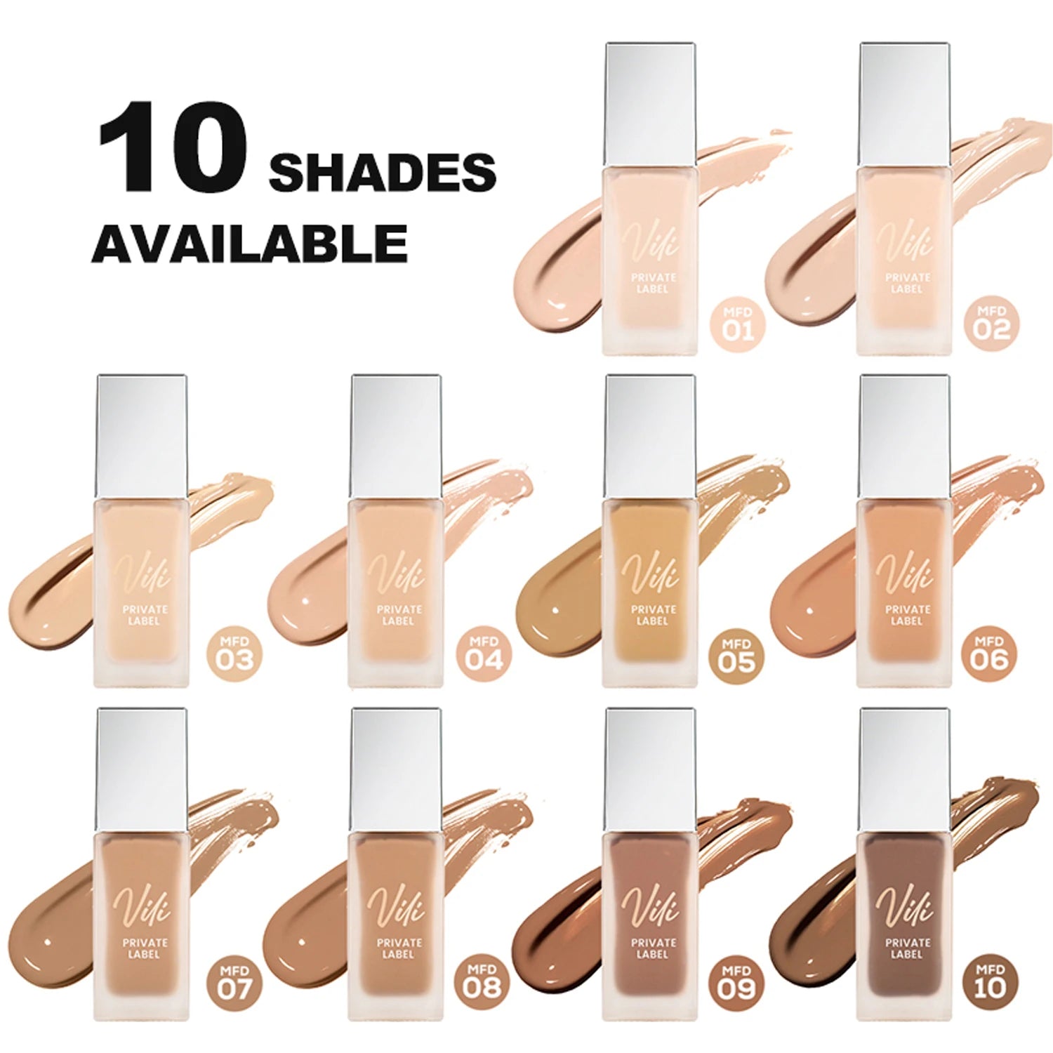 Wholesale Long-Lasting Matte Organic Liquid Foundation Waterproof Mineral Concealer for Dark Skin Tone Whitening for Face Makeup