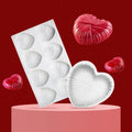 D5089 Valentine's Day Wool Weave Heart-shape Candle Mousse Cake Ice Cream Candy Chocolates Baking Resin Mold Silicone 3D Mould