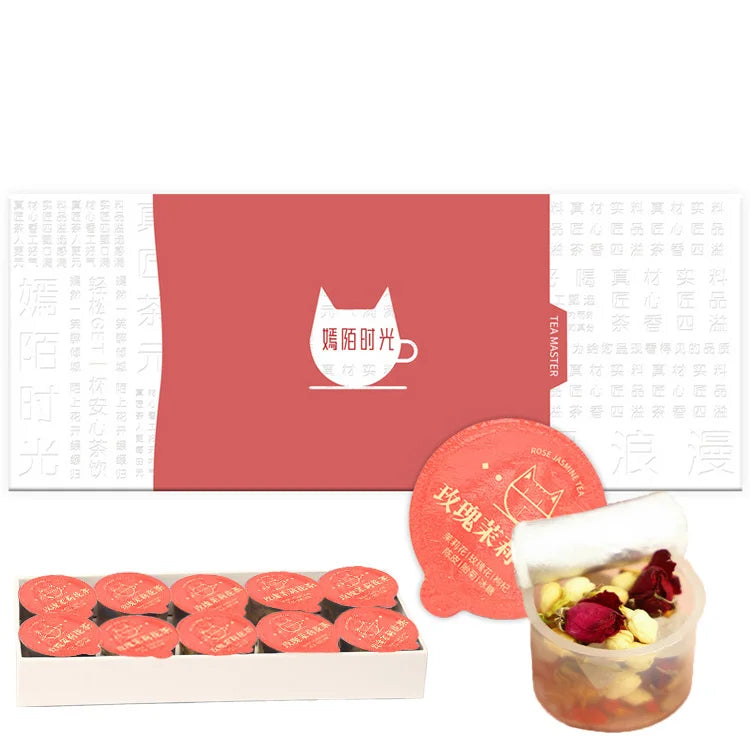 Wholesale Customized Rose Jasmine Tangerine Peel Wolfberry Chrysanthemum Rock Sugar Health Scented Tea