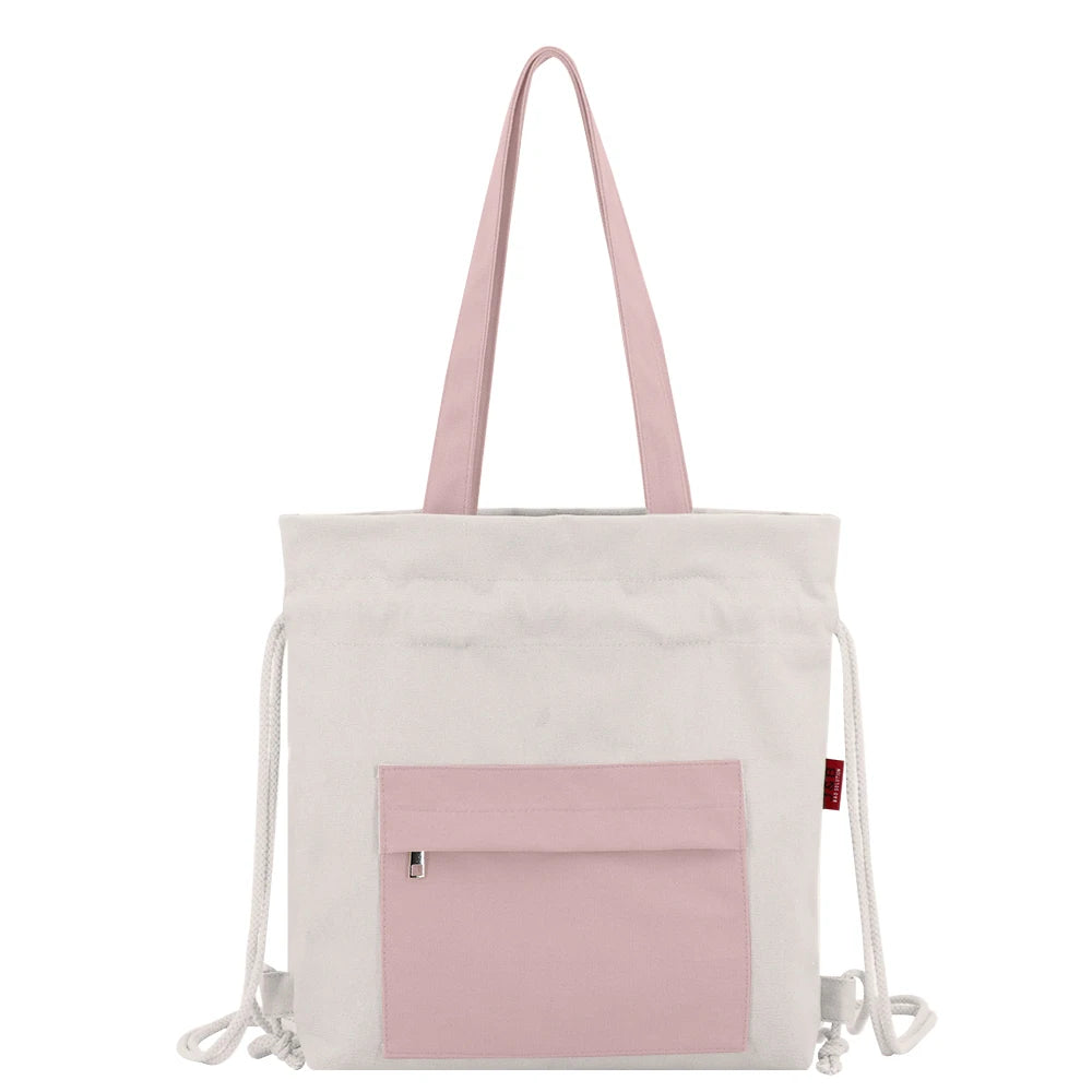 Eco Friendly Cotton Canvas Tote Shopping Backpack Casual Natural Canvas Fabric Shop Gift Sport Bag Logo Custom