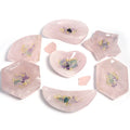 DIY Bulk Wholesale Top Quality Natural Beautiful Rose Quartz Crystal Bowl Sets for Table Decoration