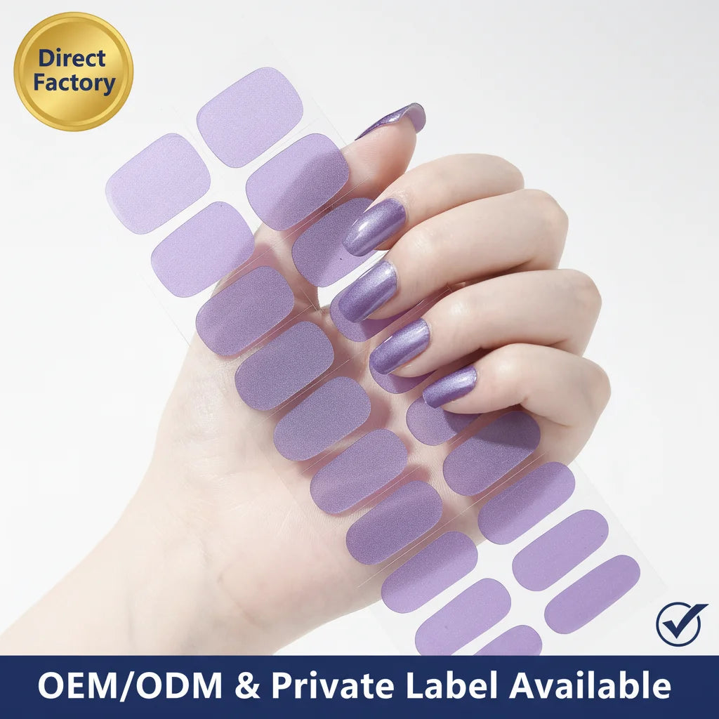 Wholesale OEM/ODM Manufacturer 3D Japanese Style UV Free Gel Nail Stickers & Wraps DIY Nail Beauty Supplies