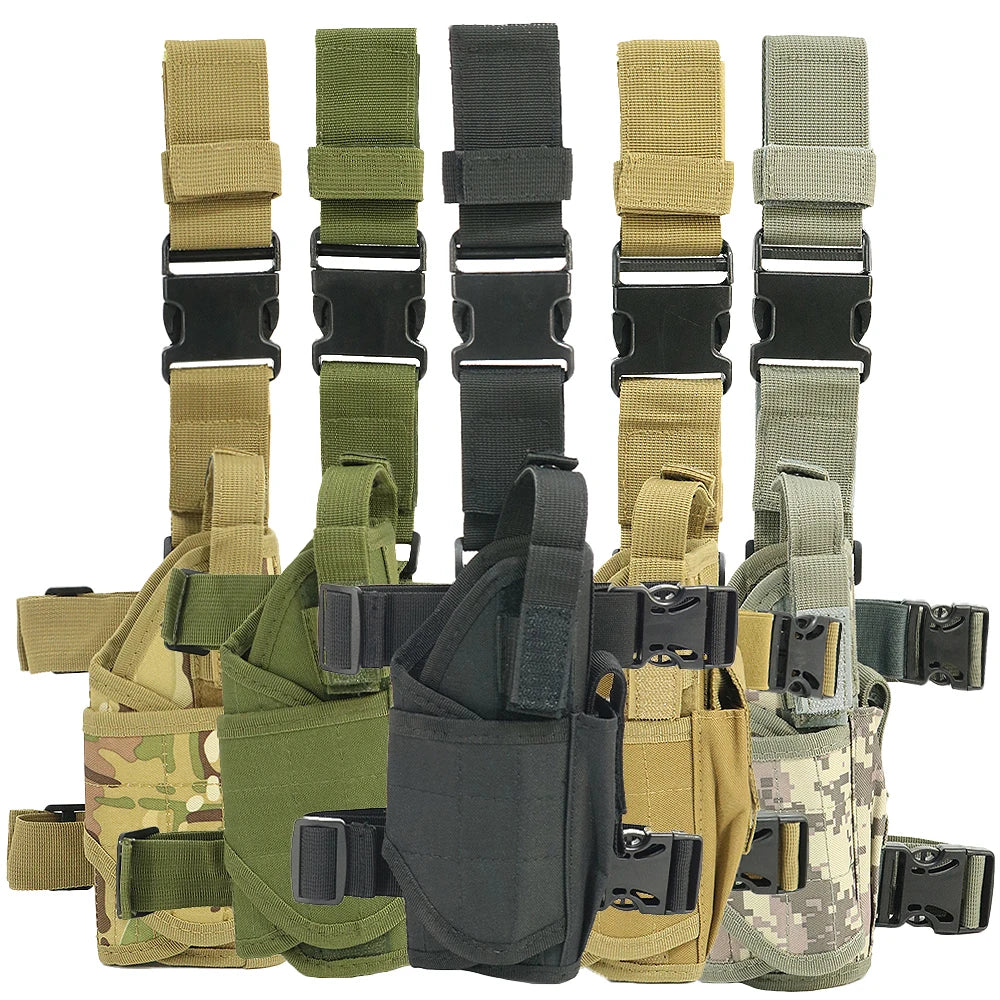 Universal Tactical Drop Leg Gun Holster Adapter Adjustable Left Right Handed Leg Thigh Holster Platform MegaBDM