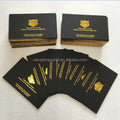 Custom Luxury Black Gold Foil Recycled Business Card Printing with Golden Edge