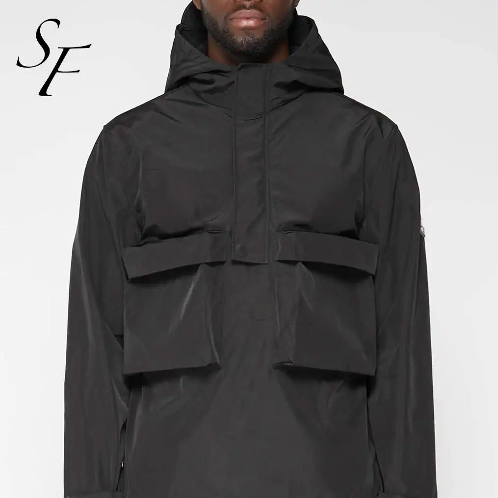 Custom Logo Regular Fit Multi Pockets Outdoor Work Shacket Windbreaker Nylon Waterproof Zip up Men's Cargo Jacket