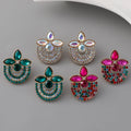 New Design Colorful Crystal Metal Dangle Drop Earrings High-Quality Classic Hot Jewelry Accessories for Women Wholesale
